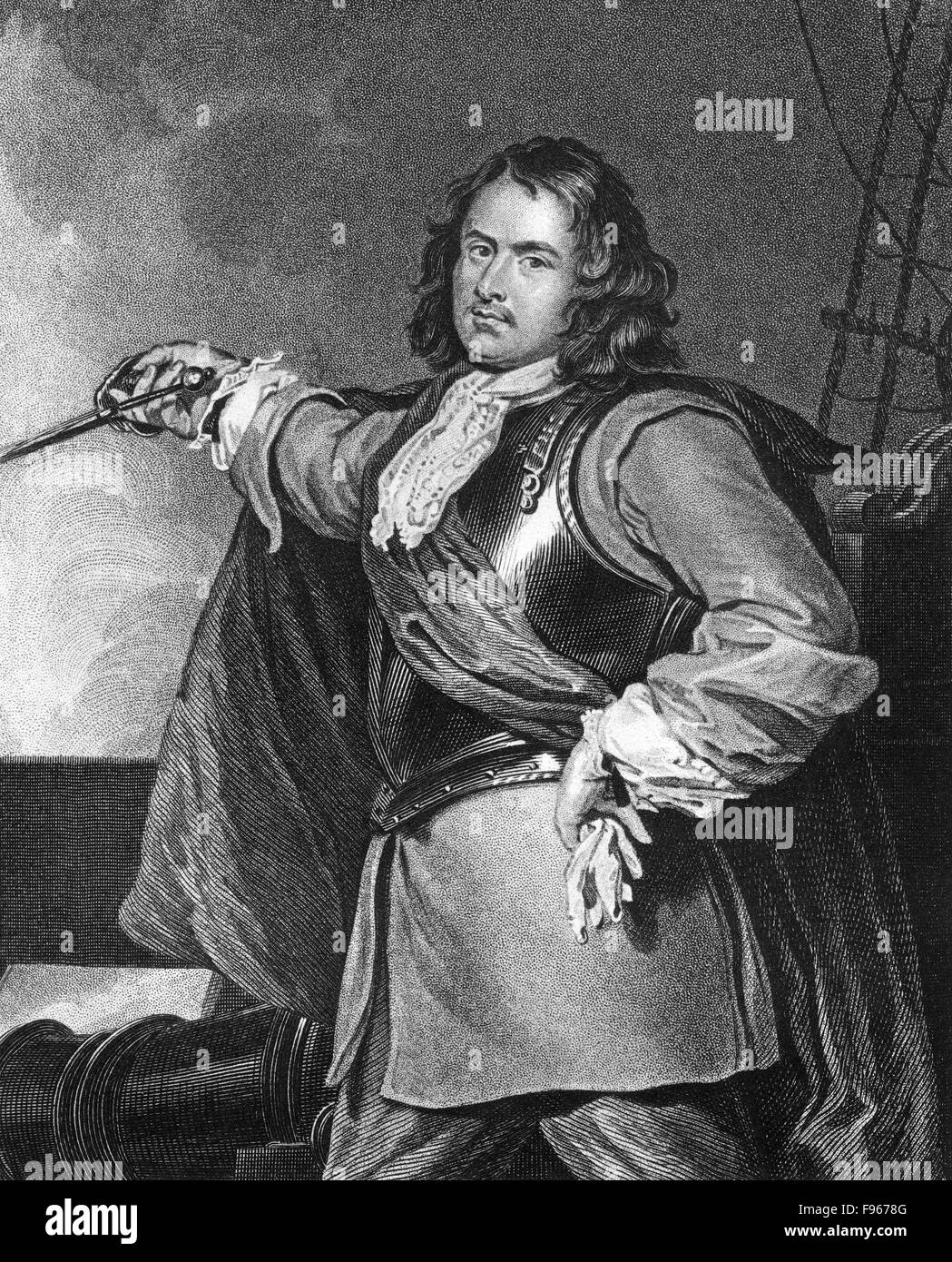 Robert Blake, 1599-1657, ein englischer Admiral, Stockfoto