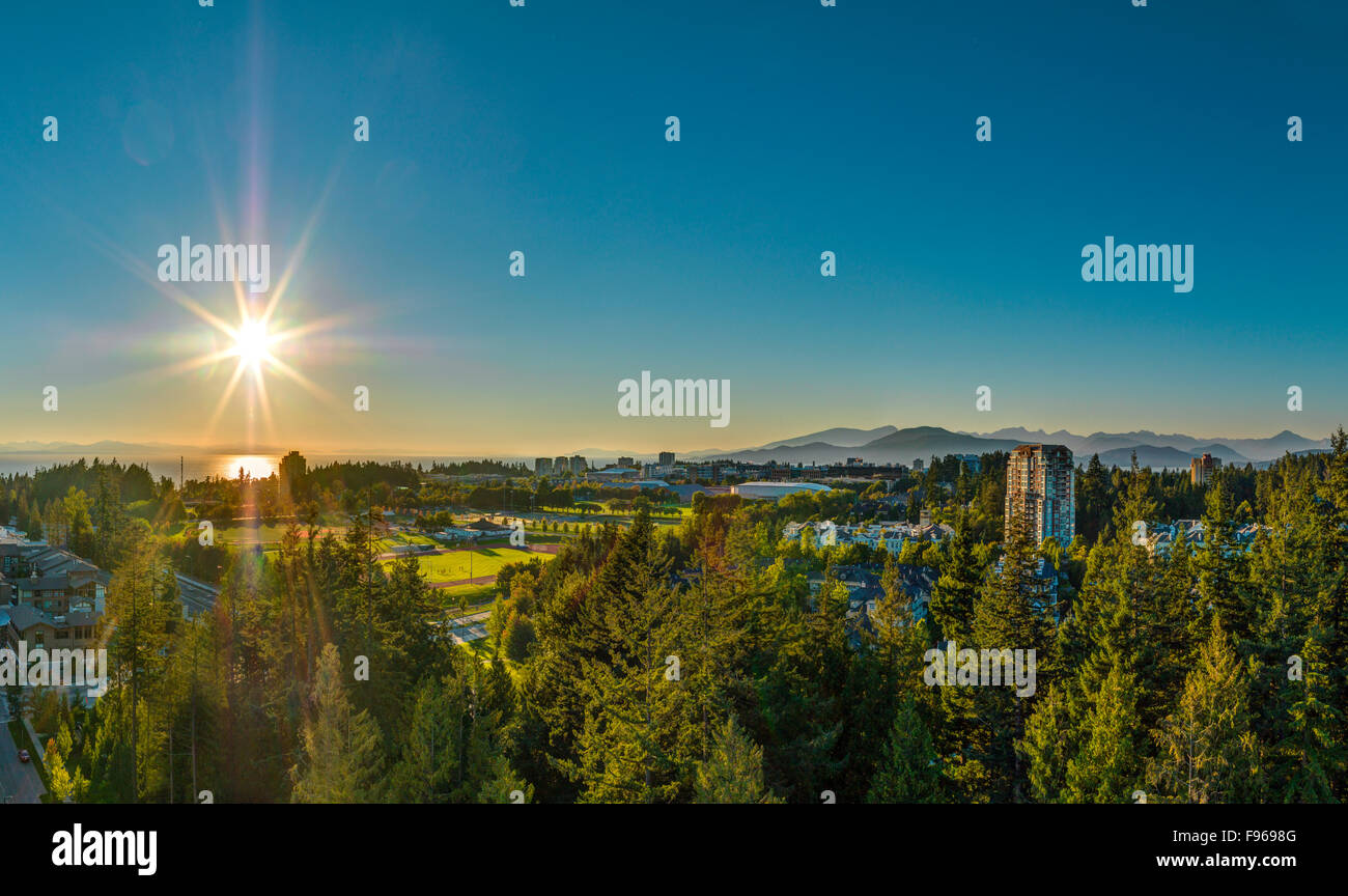 UBC-Campus bei Sonnenuntergang Vancouver, British Columbia, Kanada Stockfoto