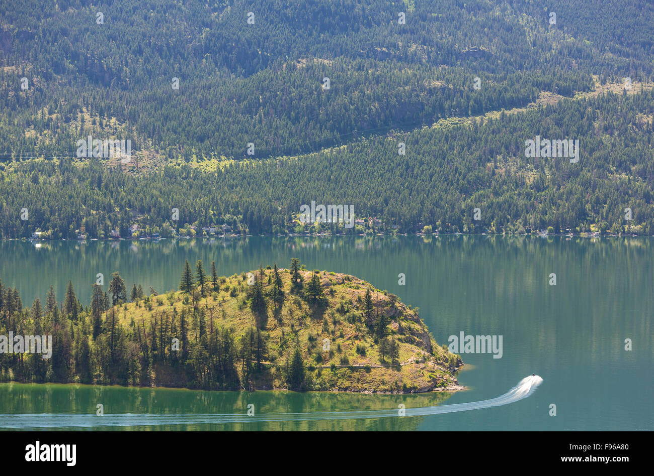 Ansicht des Kalamalka Lake, Vernon, Britisch-Kolumbien, Kanada Stockfoto