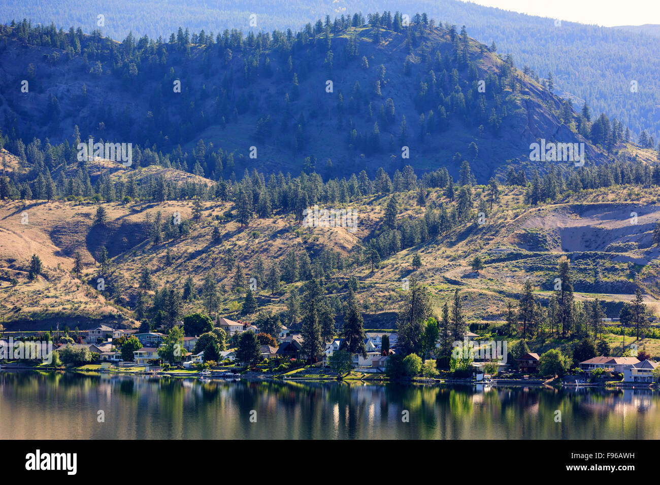 Ansicht des Skaha Lake, Okanagan Falls, Okanagan Valley, British Columbia, Kanada Stockfoto