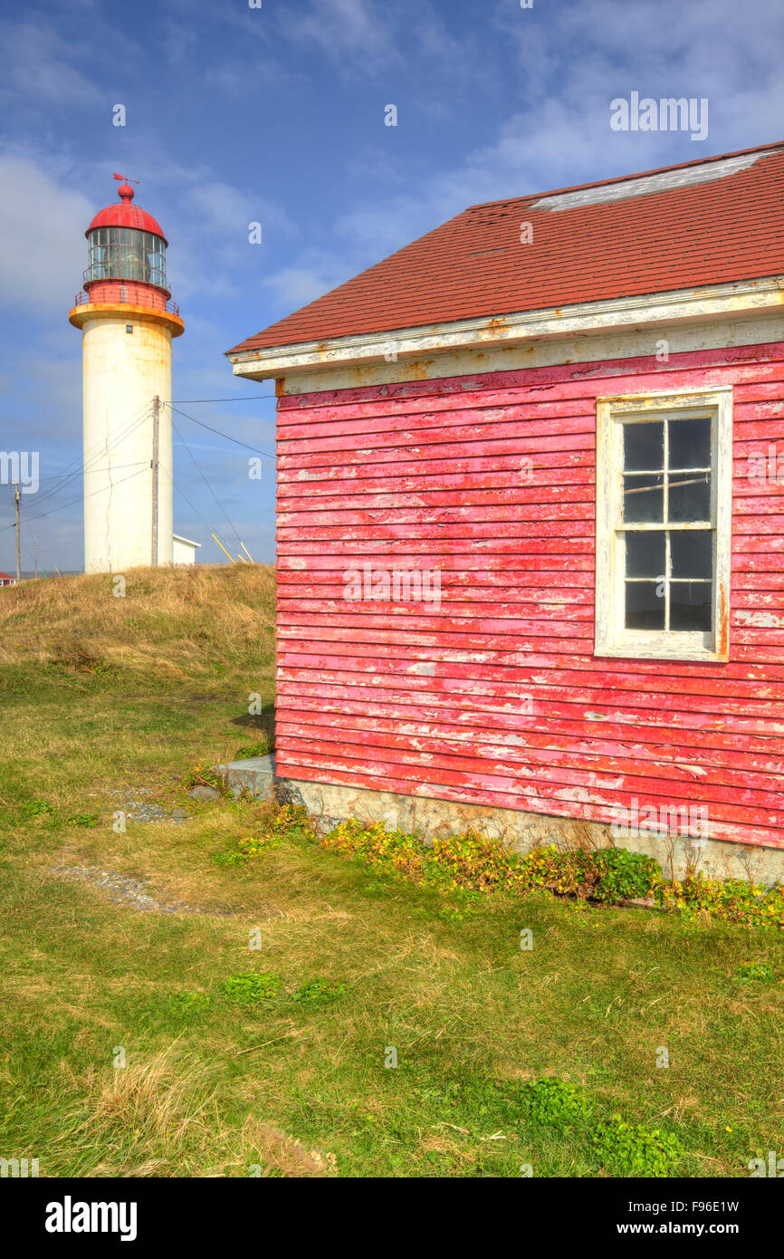 Cape Race Leuchtturm National Historic Site, Neufundland, Kanada Stockfoto