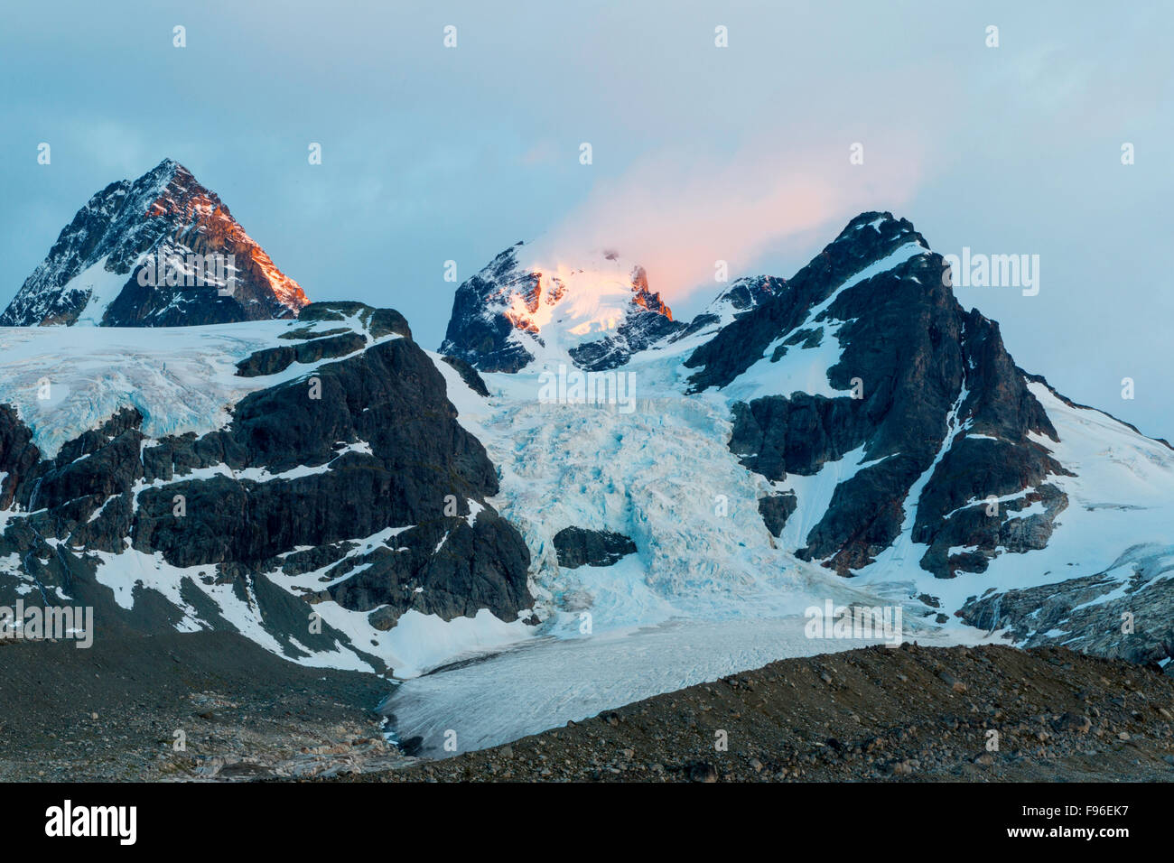 British Columbia, Kanada, Chilcotin Region, sich entfernenden Gletscher, Gletscher, Küste-Berge, Stockfoto