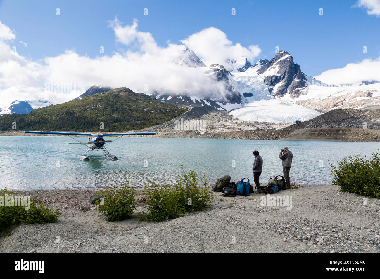 British Columbia, Kanada, Chilcotin Region, Biber Wasserflugzeug, Ape-See, Küste-Berge, Stockfoto