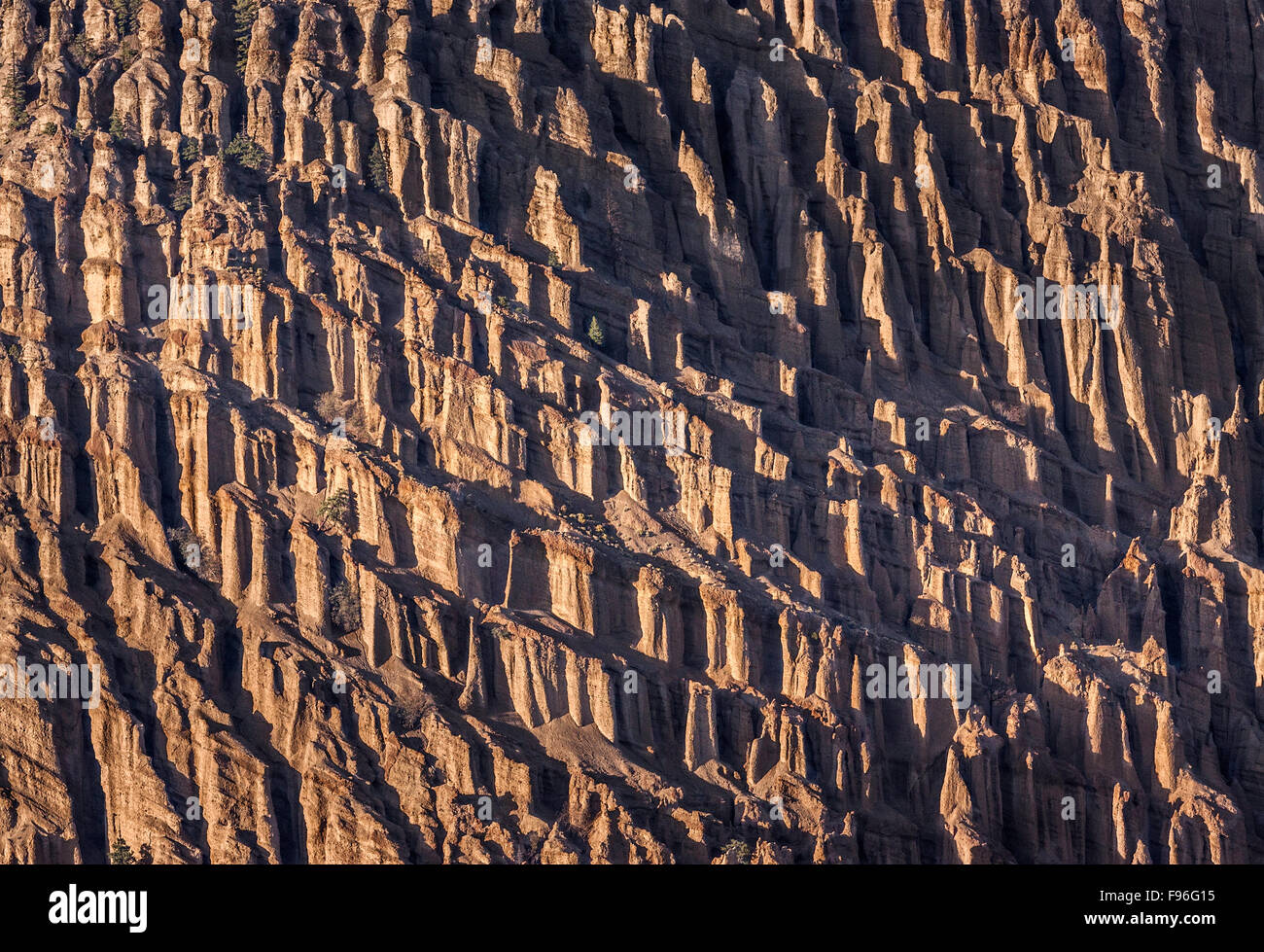 Kanada, British Columbia, Luftaufnahmen, Canyon Wand Formationen über den MidFraser River Canyonlands, Stockfoto