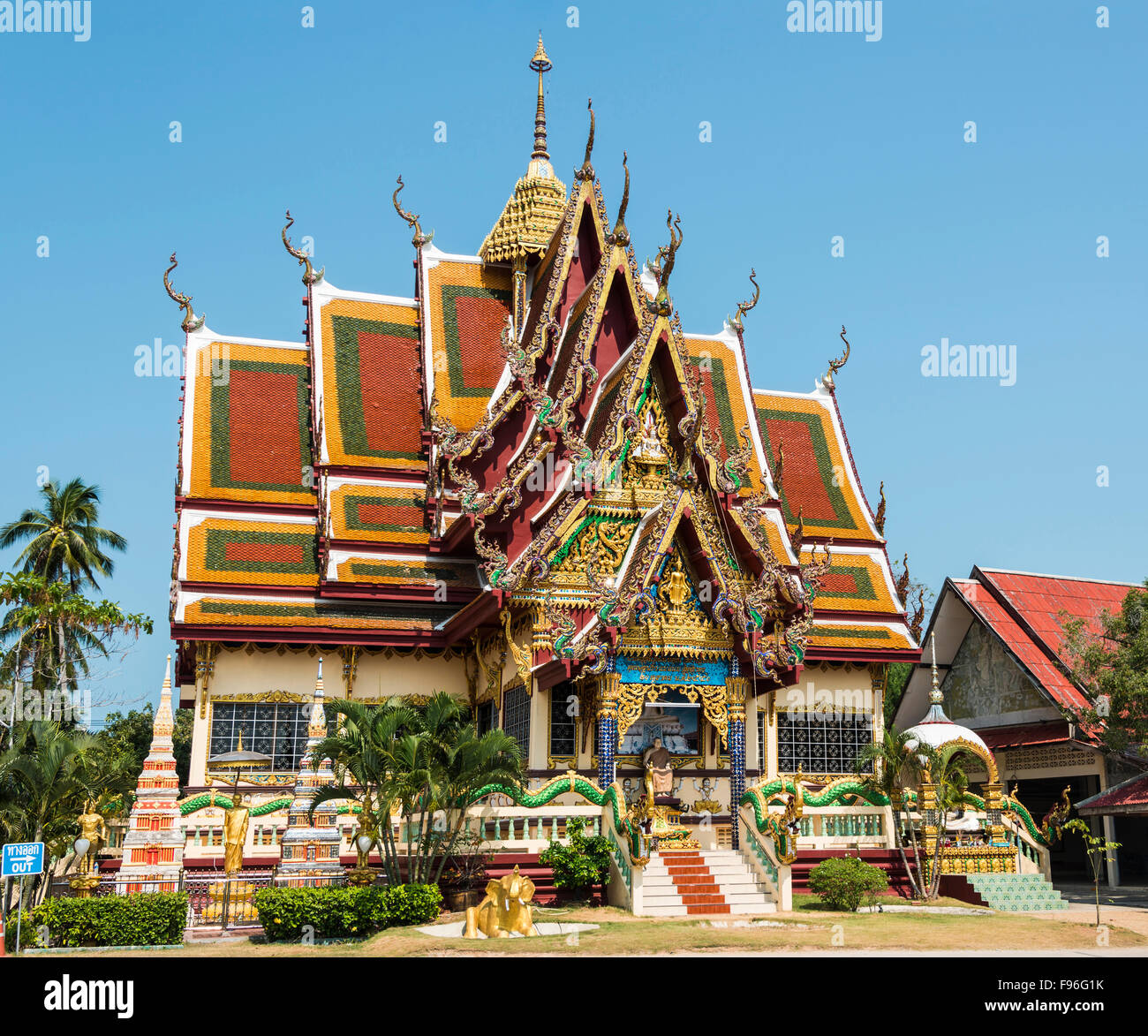 Wat Phra Yai Ko Pan Tempel, Ban Bo Phut, Ko Samui, Thailand Stockfoto