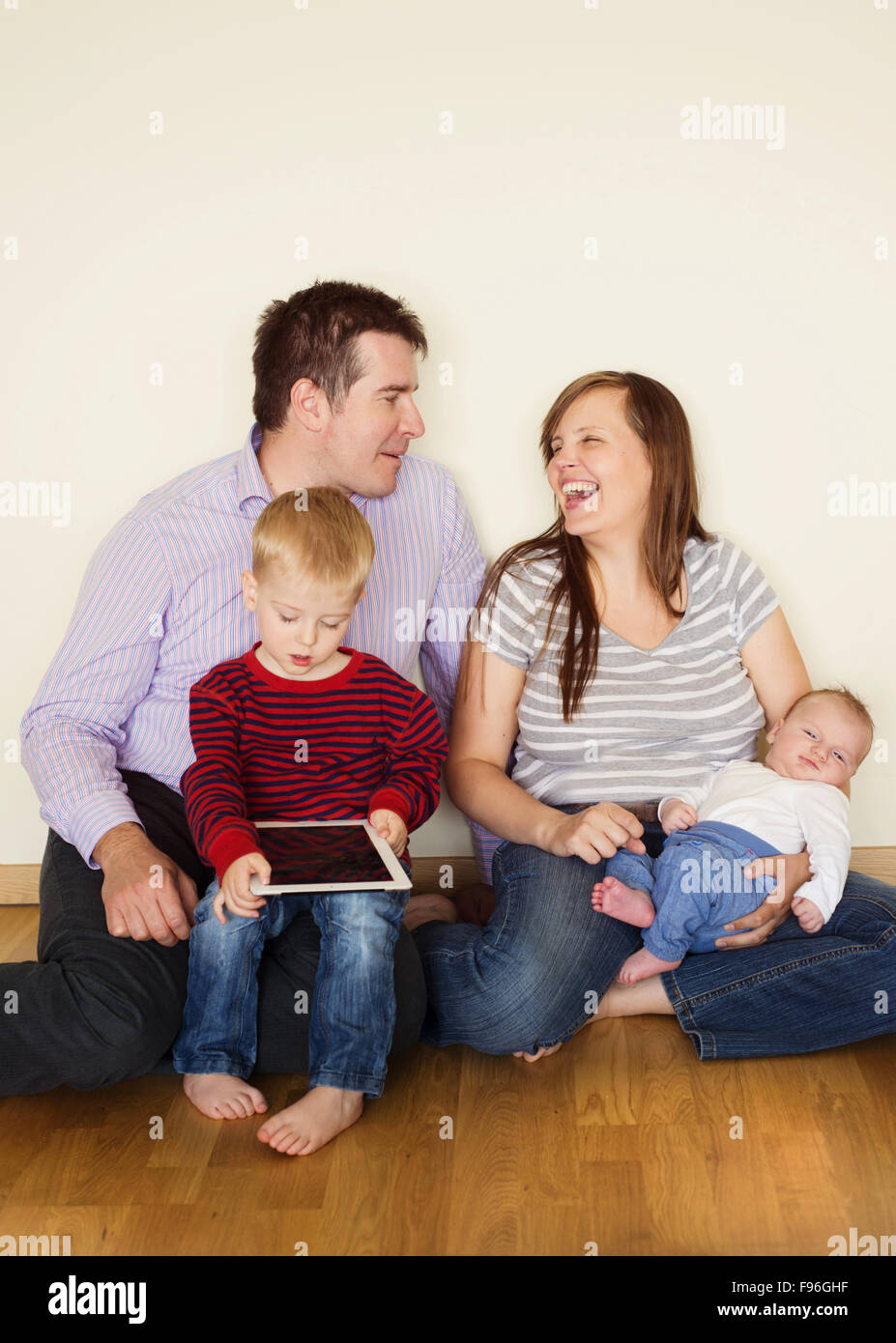 Porträt der Familie schön Spaß zu Hause Stockfoto