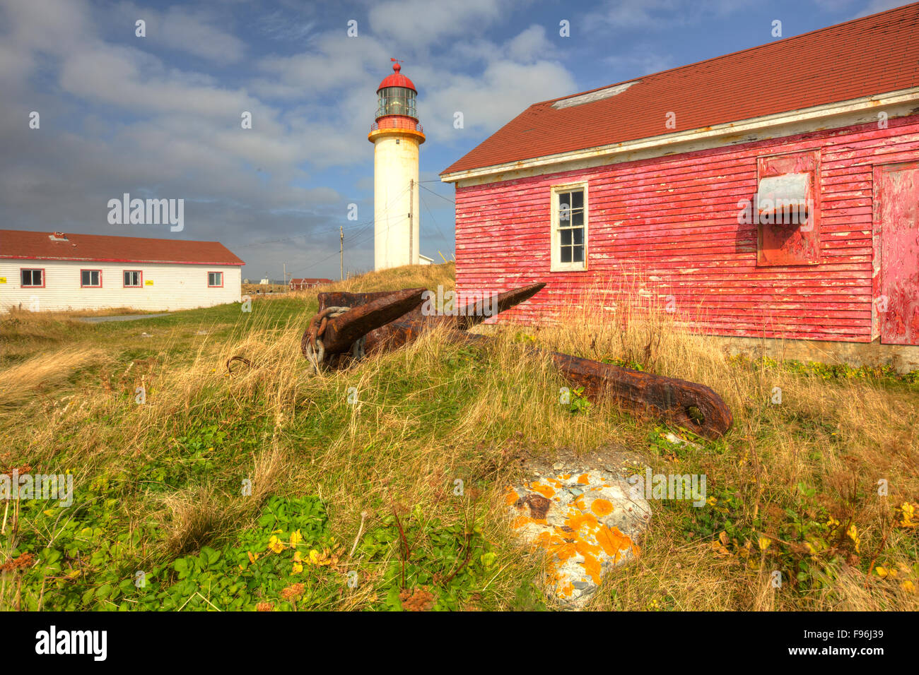 Cape Race Leuchtturm National Historic Site, Neufundland, Kanada Stockfoto