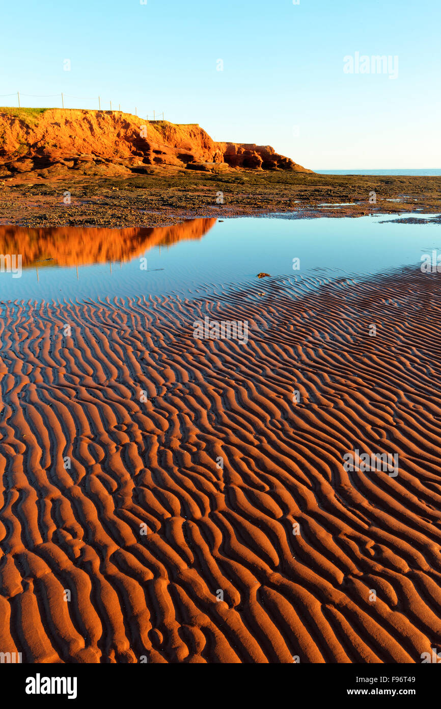 Sandstein, Kanu Cove, Prince Edward Island, Canada Stockfoto