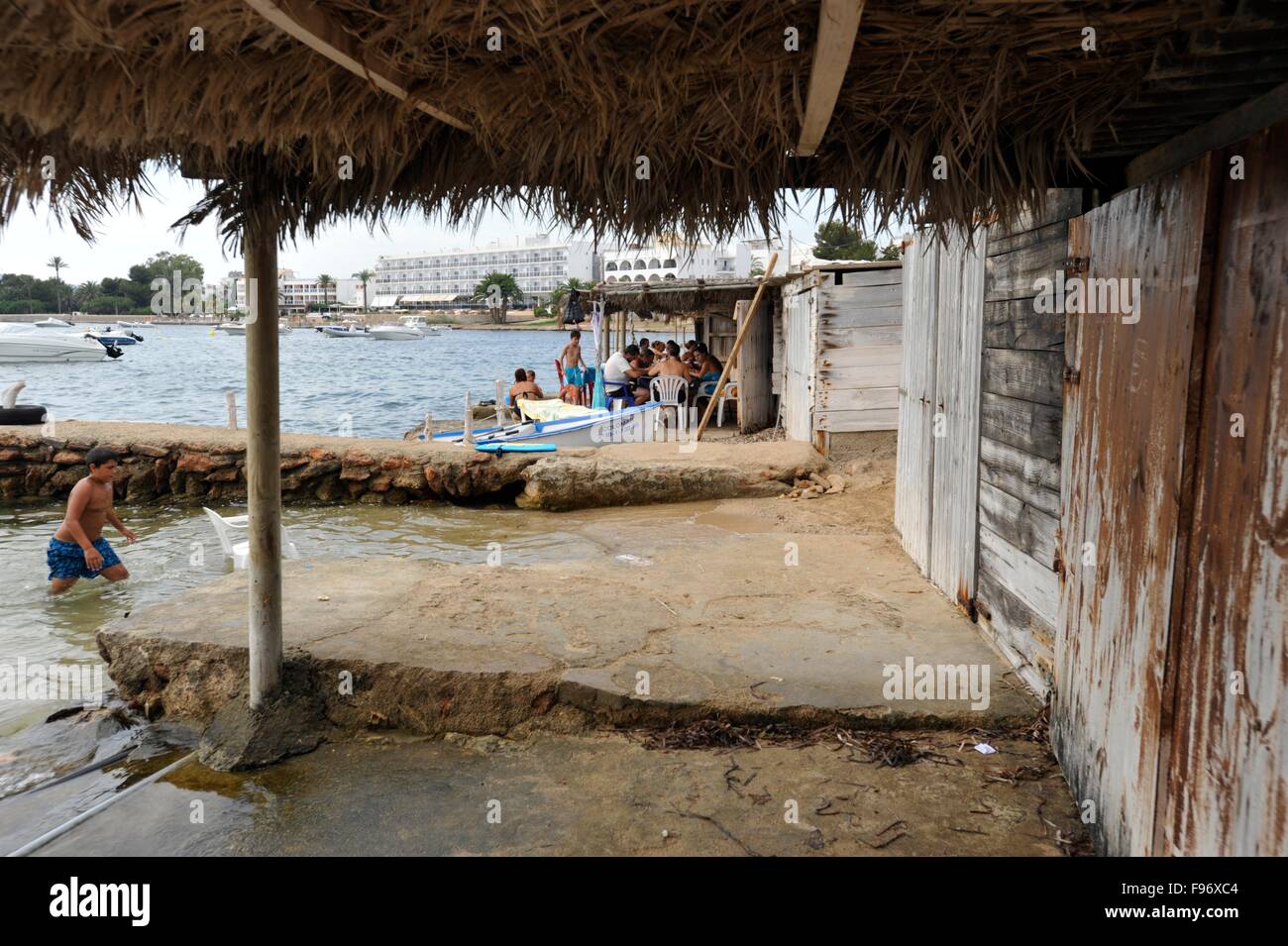 Casetes Varador alte Bootshäuser von Ibiza Balearen Ibiza Stockfoto Casetes Varador alte Bootshäuser von Ibiza Balearen Ibiza Stockfoto