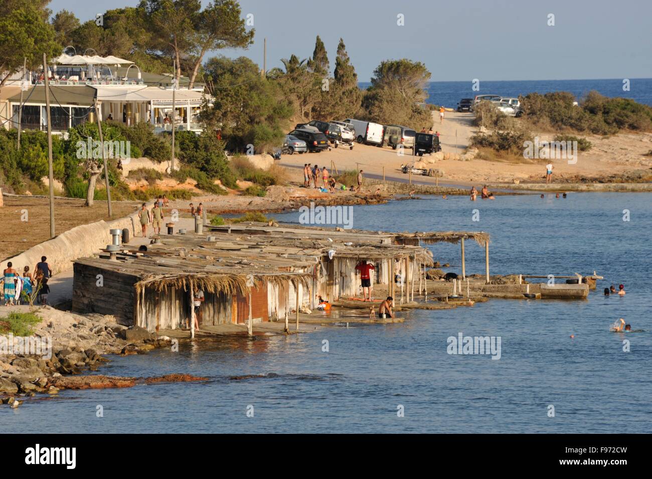Casetes Varador alte Bootshäuser von Ibiza Balearen Ibiza Stockfoto Casetes Varador alte Bootshäuser von Ibiza Balearen Ibiza Stockfoto