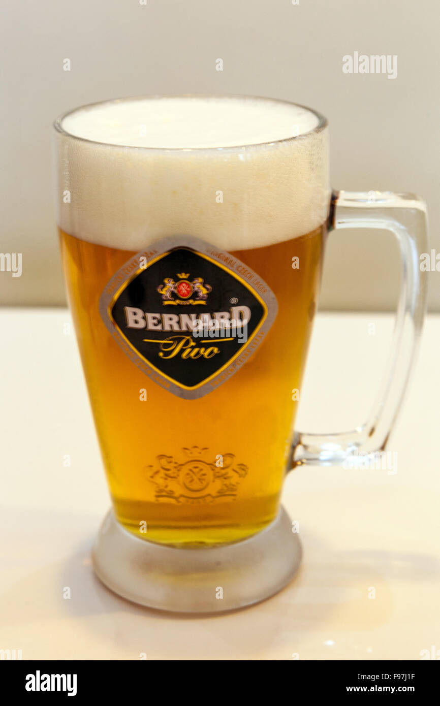 Tschechisches Bier aus der Brauerei Bernard Stockfoto