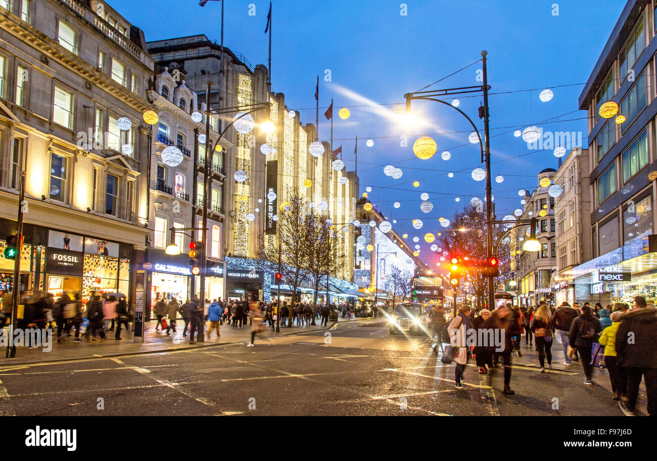 Christmas Lights Oxford Street London UK Stockfoto