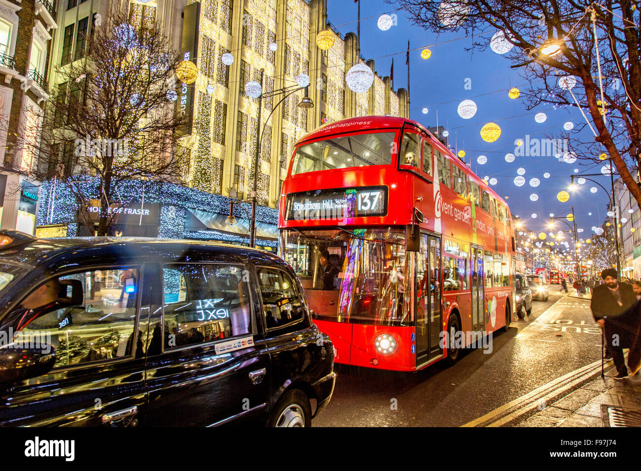 Christmas Lights Oxford Street London UK Stockfoto