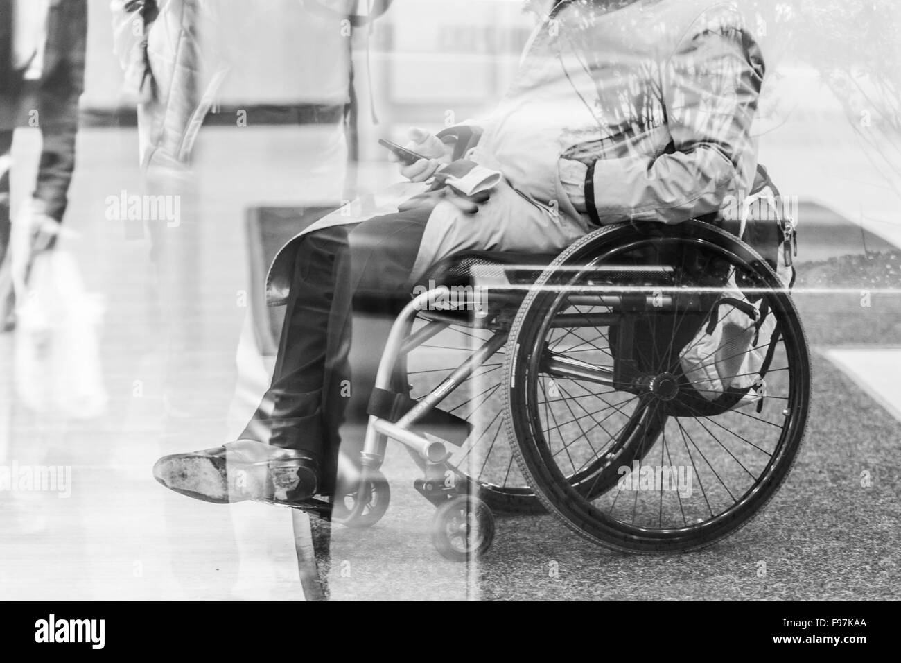 Menschen mit Behinderungen aktiv für das Leben. Stockfoto