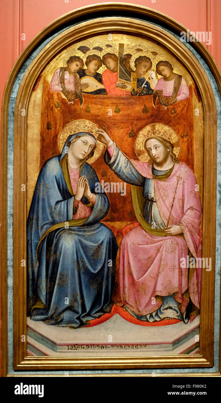 Die Krönung der Jungfrau - Giovanni da Bologna - ca. 1380 Stockfoto
