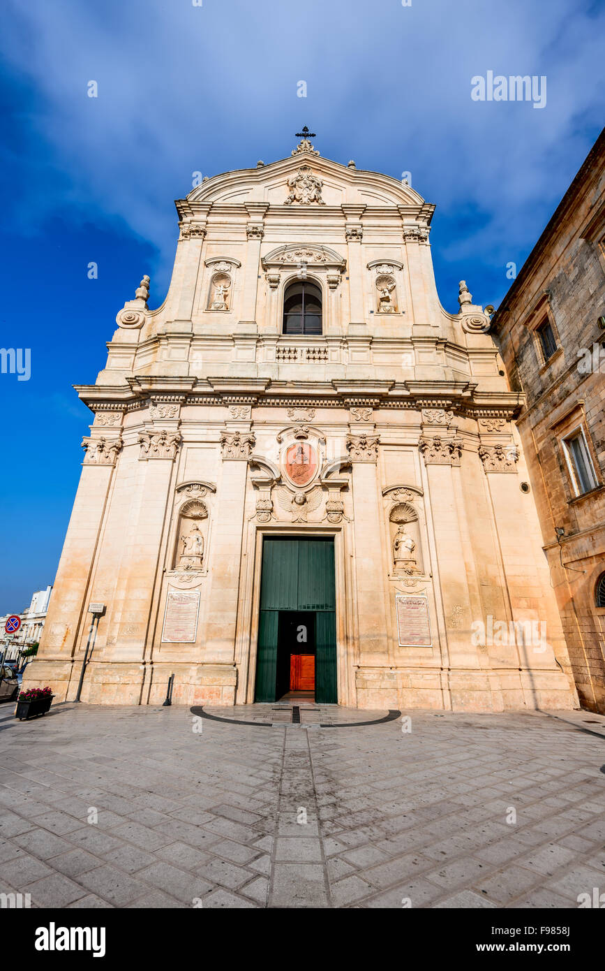 Martina Franca, Apulien. Kirche von Carmine, barocke Architektur in der apulischen Stadt, Taranto Region in Italien. Stockfoto