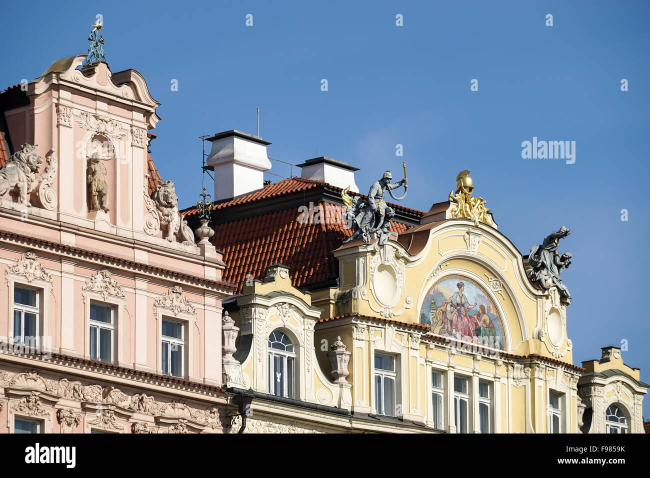 Ministerium der lokalen Entwicklung Jugendstil-Gebäude befindet sich in Prag Stockfoto