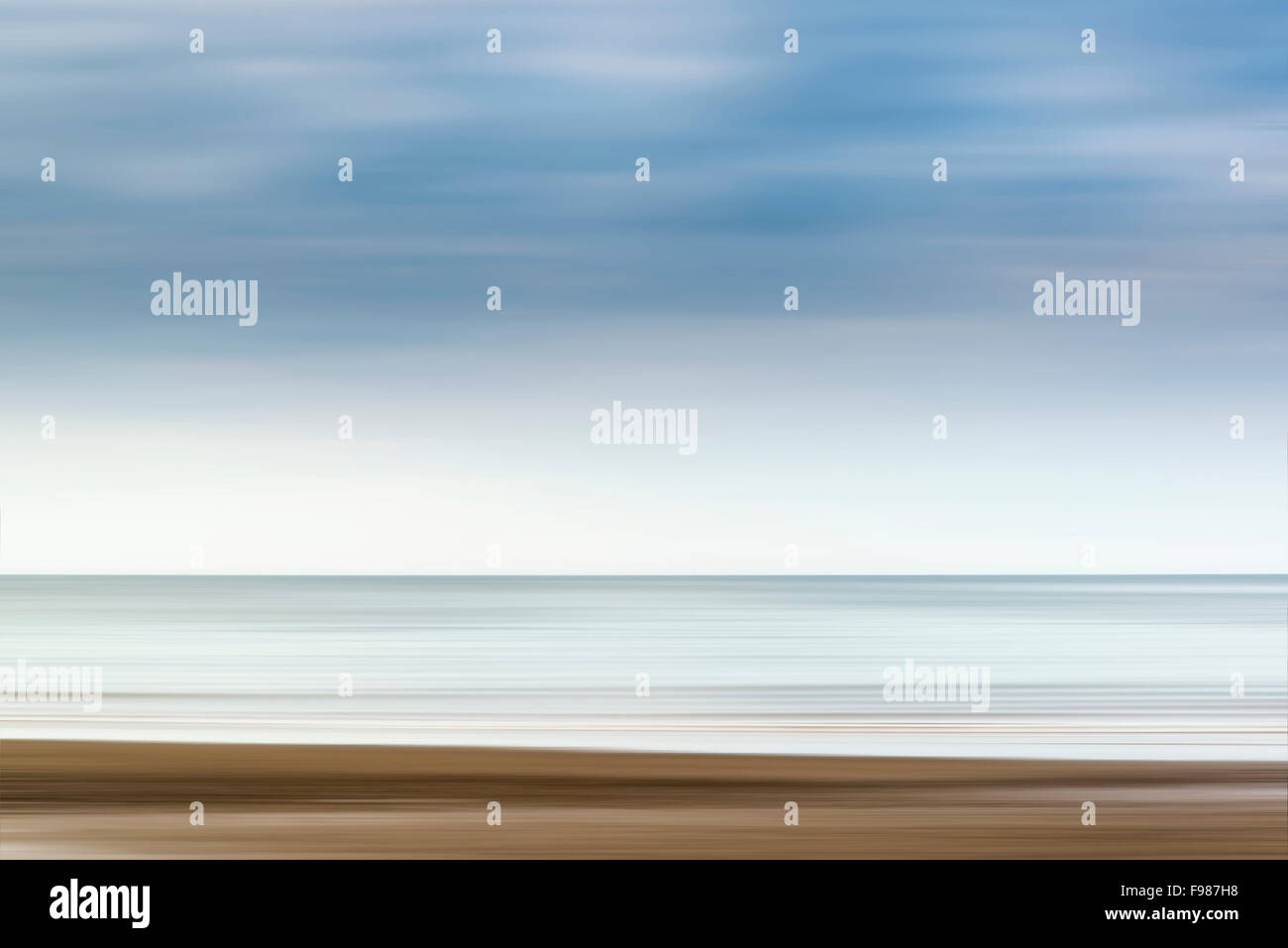 Unschärfe Effekt Landschaft Strand im Sommer Stockfoto