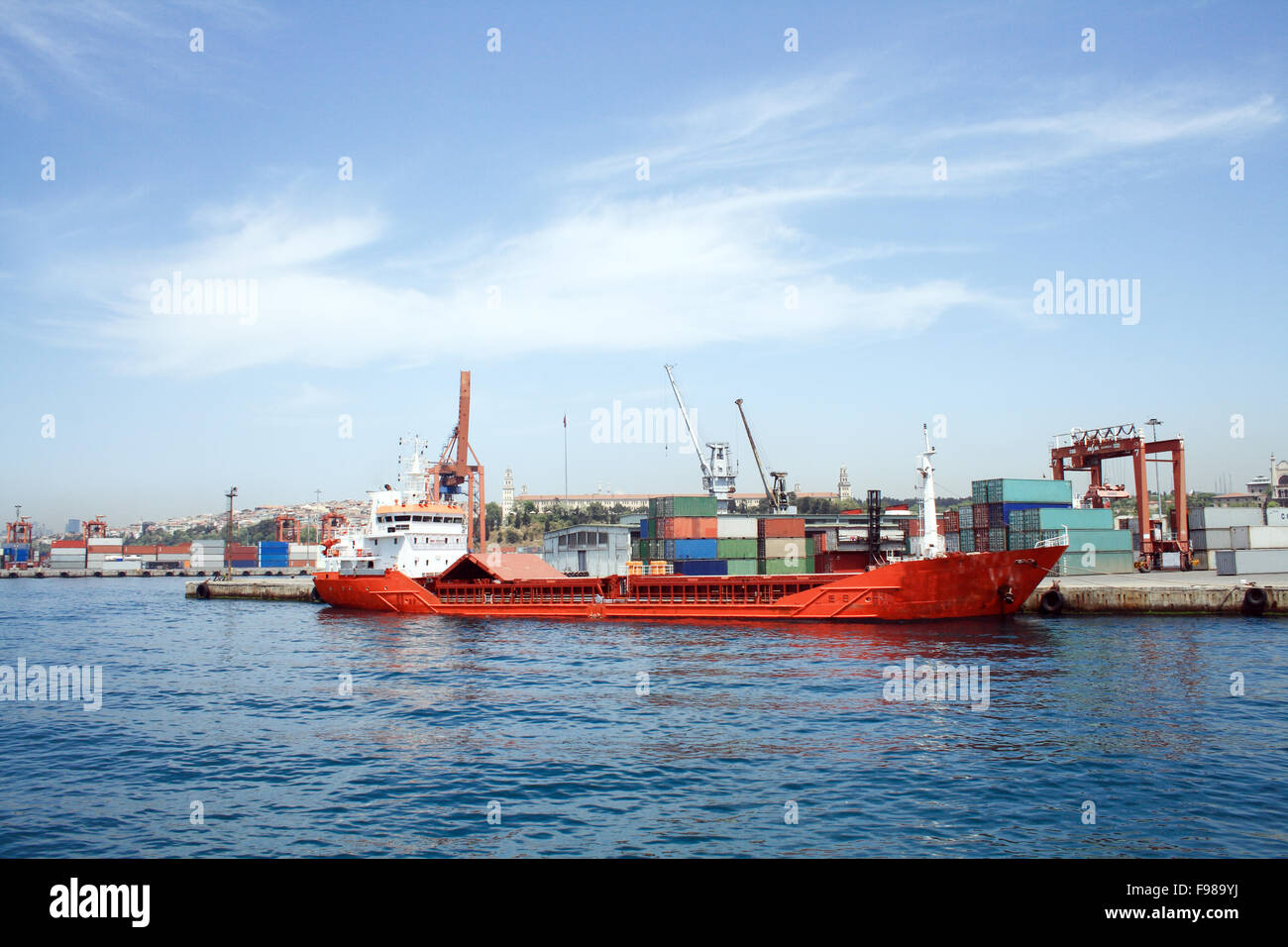 Containerhafen Stockfoto