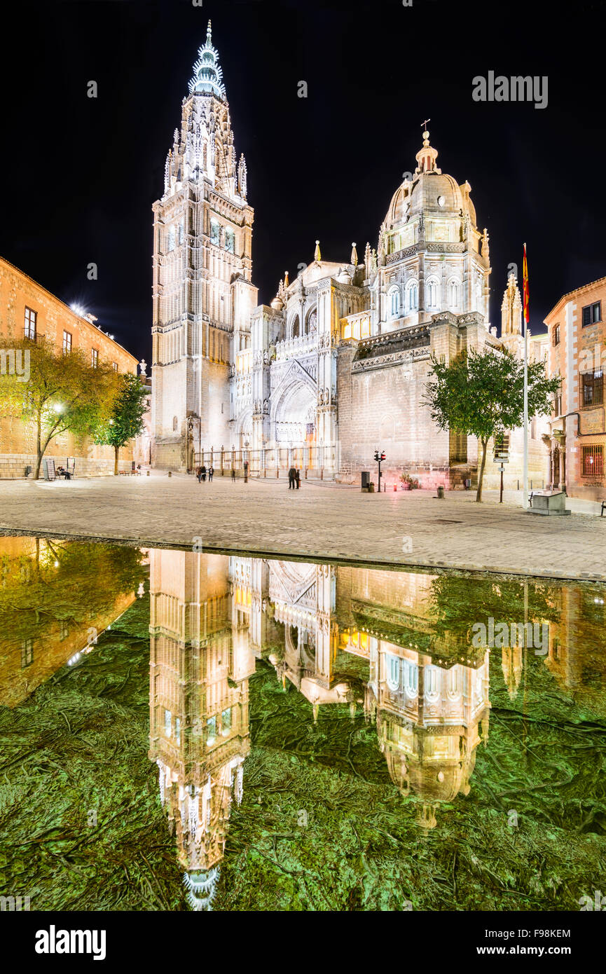 Toledo, Spanien. Catedral Primada Santa Maria de Toledo, erbaut im gotischen Mudejar-Stil (1226). Kastilien-La Mancha. Stockfoto