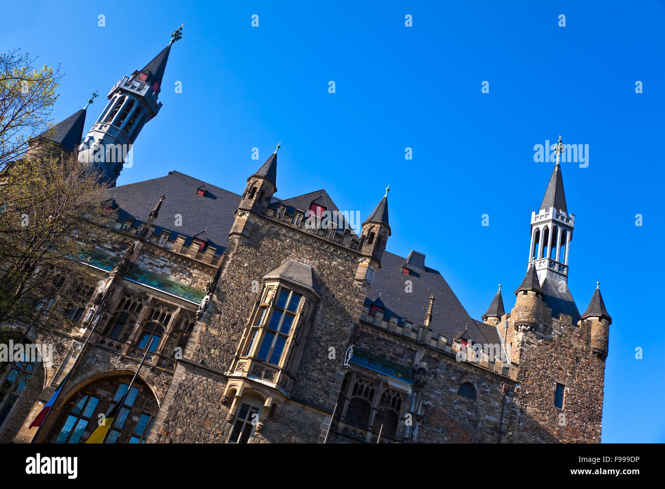 Rathaus in Aachen, Deutschland Stockfotografie Alamy