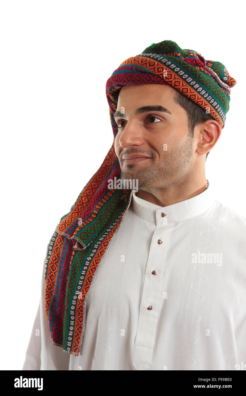Zuversichtlich, ethnische Arabische Mann lächelnd Stockfoto
