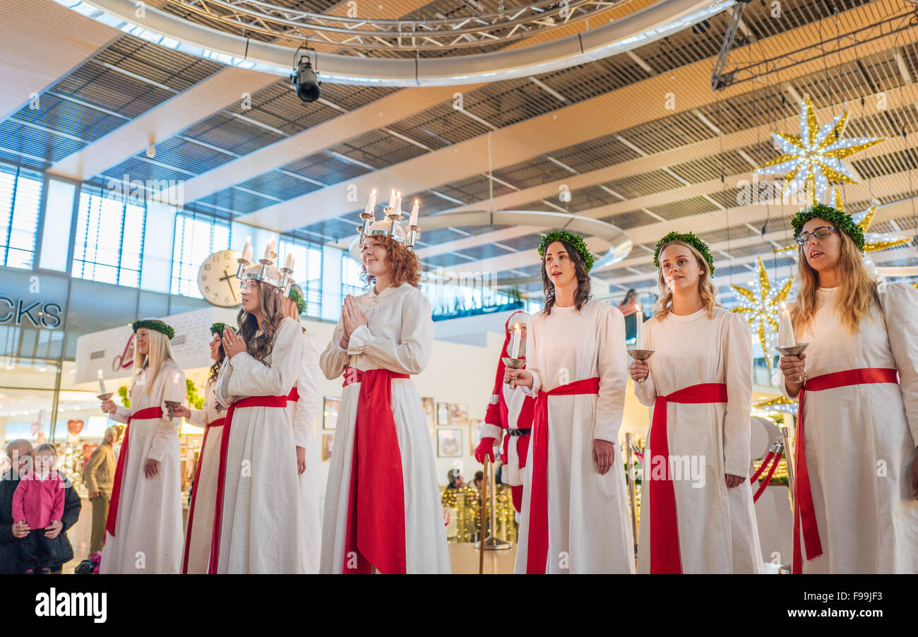 Lucia fest in Norrköping, Schweden Stockfoto