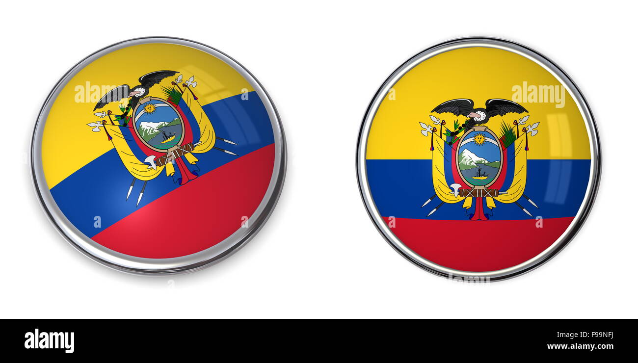 Banner Button Ecuador Stockfoto