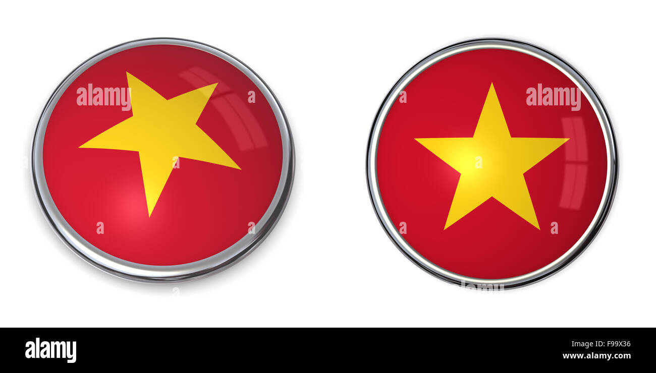 Banner Button Vietnam Stockfoto