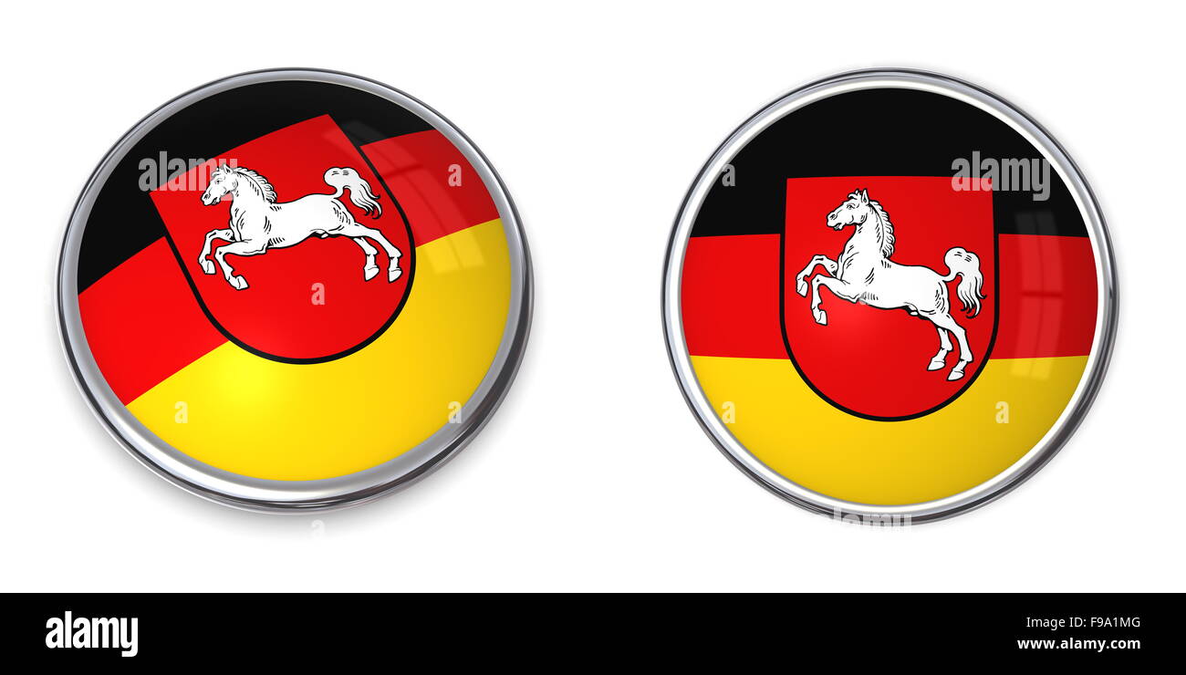 Banner Button Niedersachsen/Niedersachsen/Deutschland Stockfoto