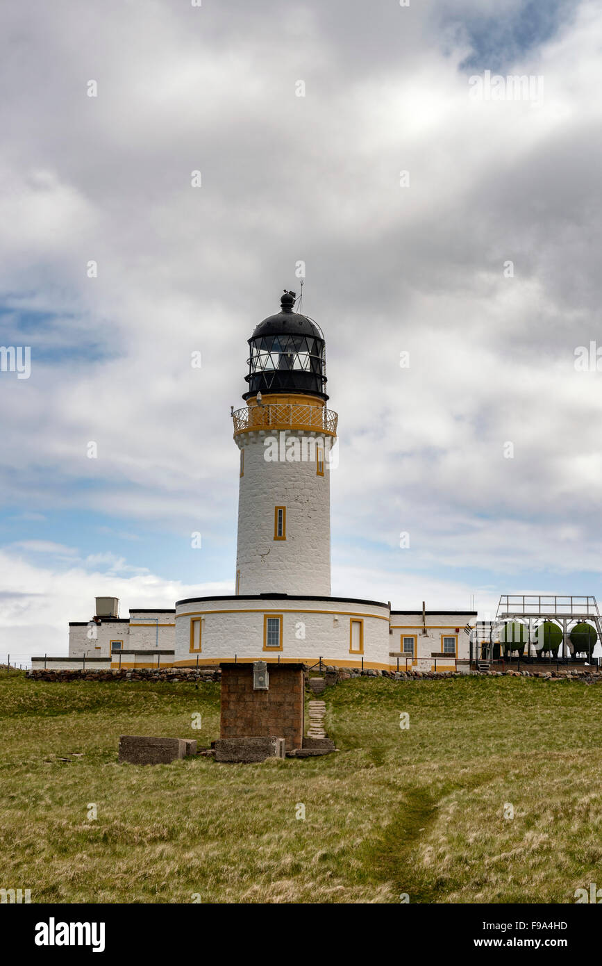 Cape Wrath Leuchtturm an der weit nordwestlichen Spitze von Festland Schottland Stockfoto