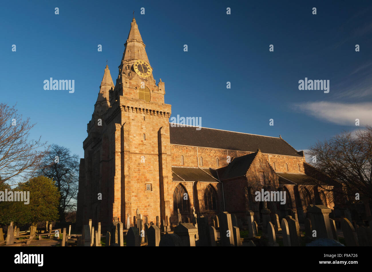 St Machars Cathedral bei Sonnenuntergang, Aberdeen, Schottland. Stockfoto