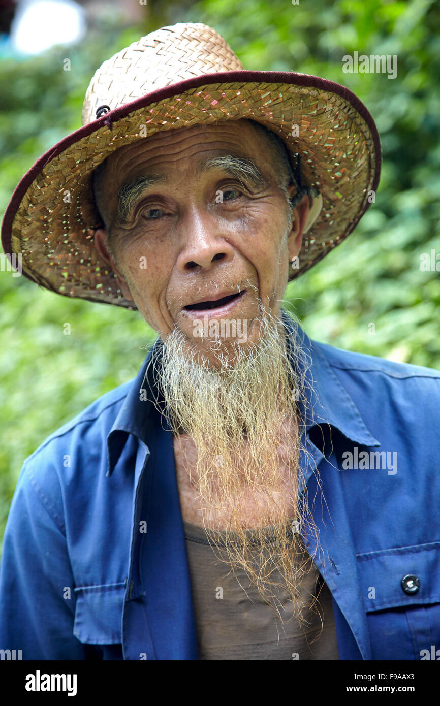 Porträt des chinesischen Greis, China Stockfoto