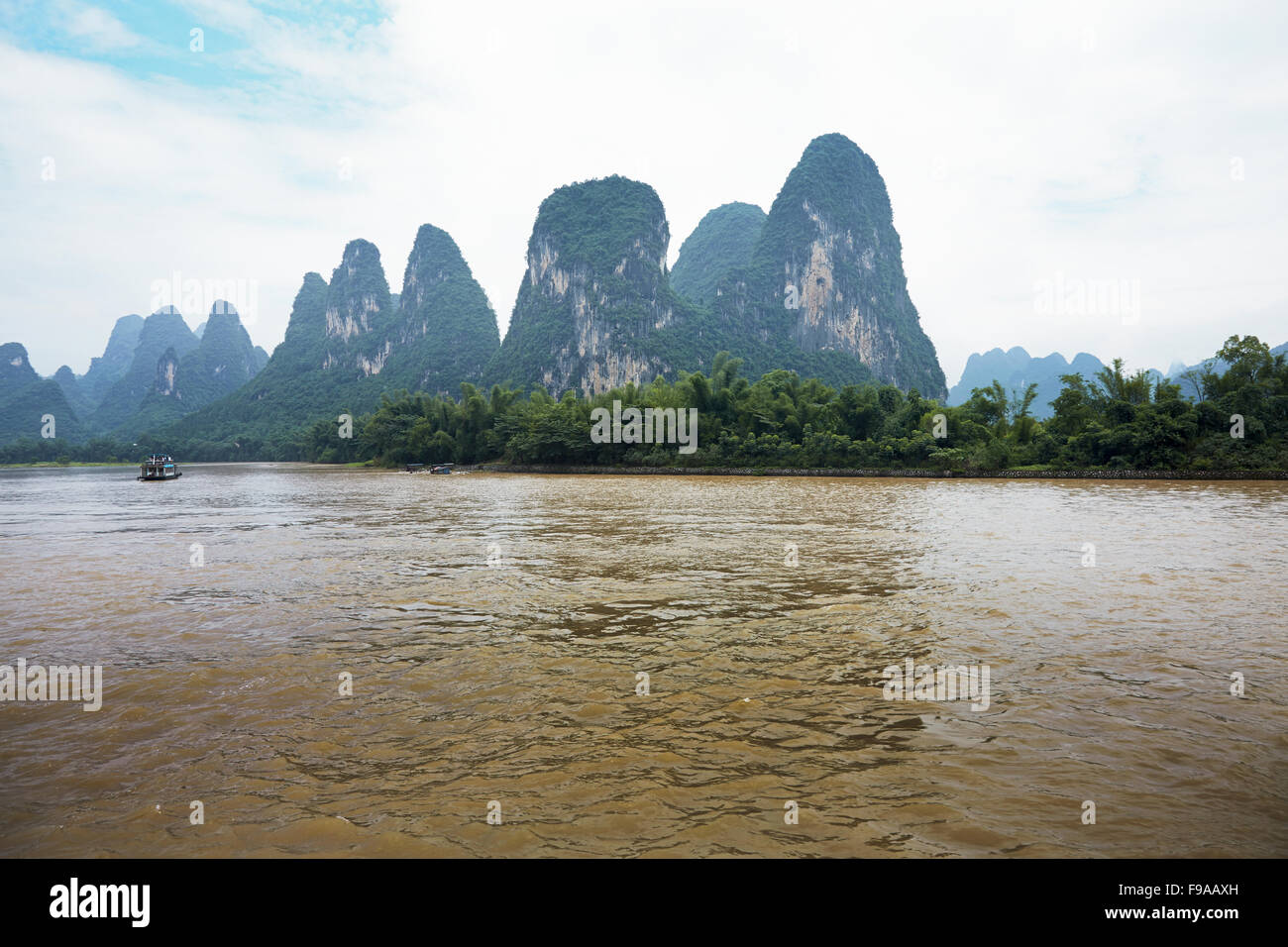 Li-Fluss in der Nähe von Guilin, China Stockfoto