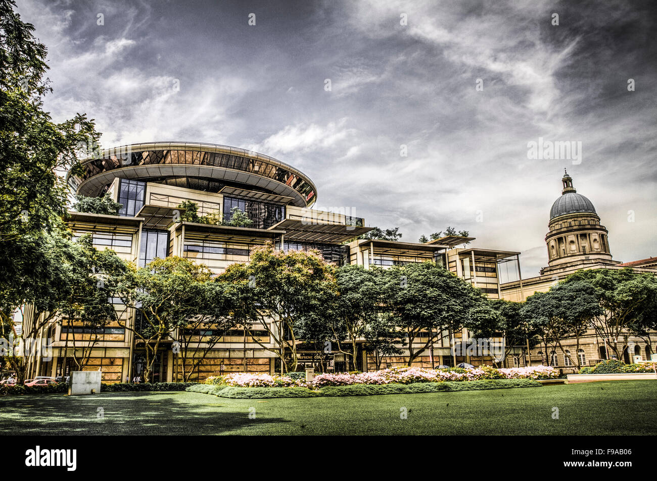 Regierungsgebäude in Singapur Stockfoto