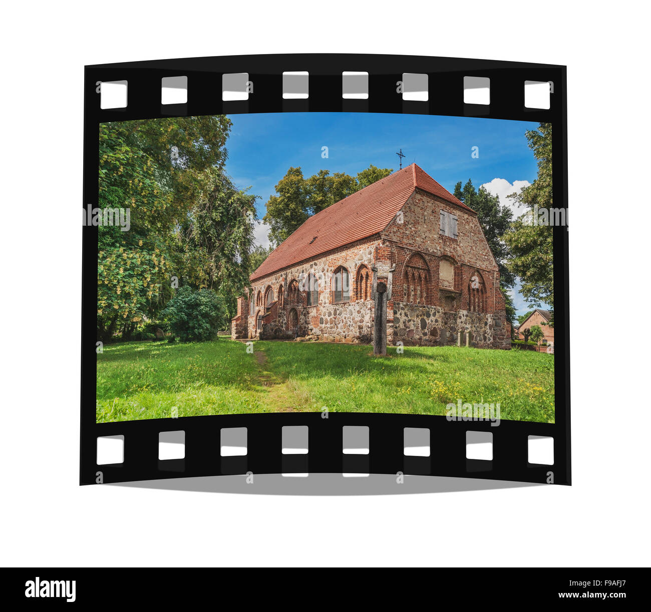 Die St.-Johannes-Kirche ist die älteste Kirche auf der Insel Usedom, Liepe, Mecklenburg-Western Pomerania, Deutschland, Europa Stockfoto