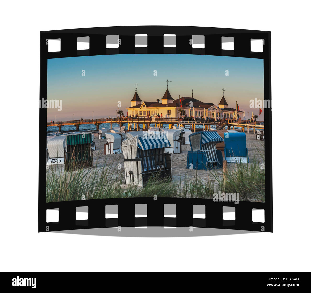 Der Ahlbecker Seebrücke ist ein Pier an der Ostsee, Ahlbeck, Insel Usedom, Mecklenburg-Western Pomerania, Deutschland, Europa Stockfoto