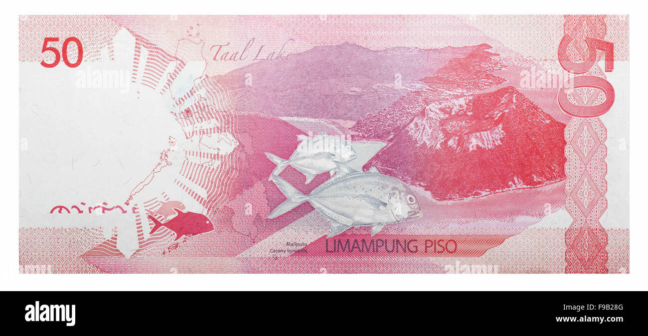 15. Oktober 2014 - Banknoten 50 philippinischer Peso (Credit-Bild: © Andrey Nekrassow/ZUMA Wire/ZUMAPRESS.com) Stockfoto