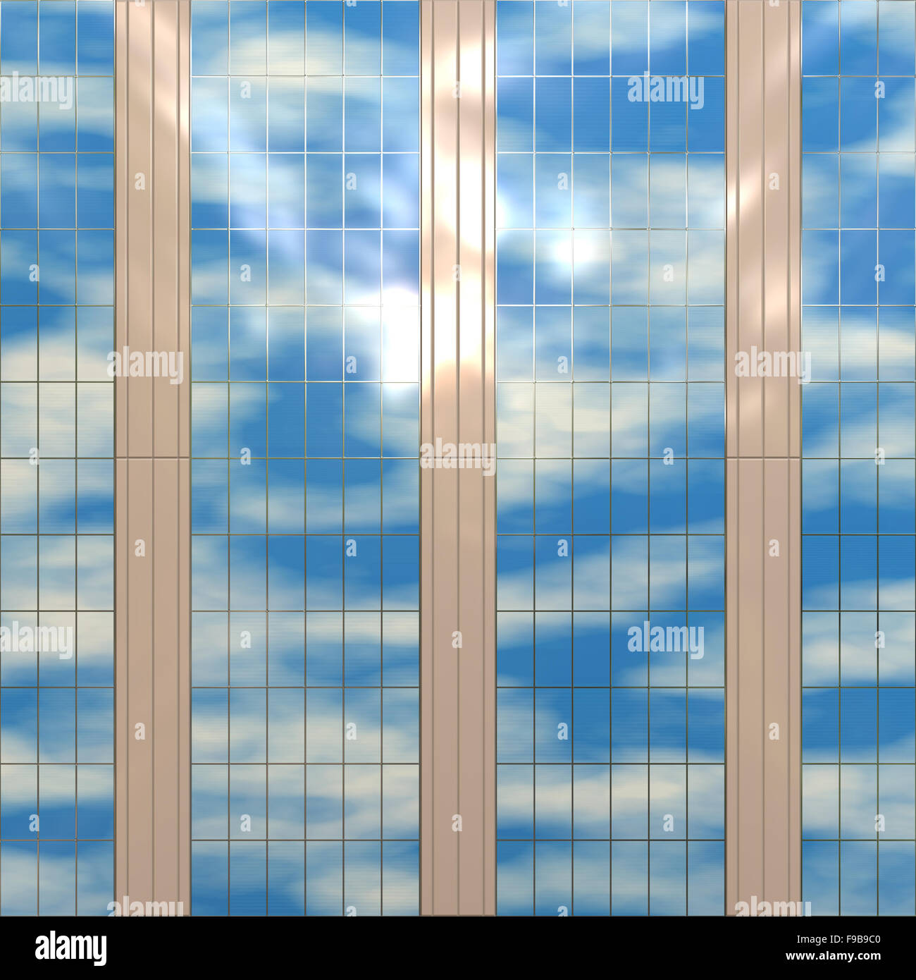 Moderne abstrakte Bürofenster Stockfoto