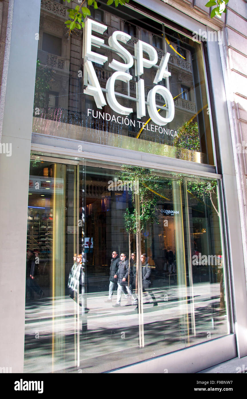 Die Fundación Telefónica, Madrid, Spanien Stockfoto
