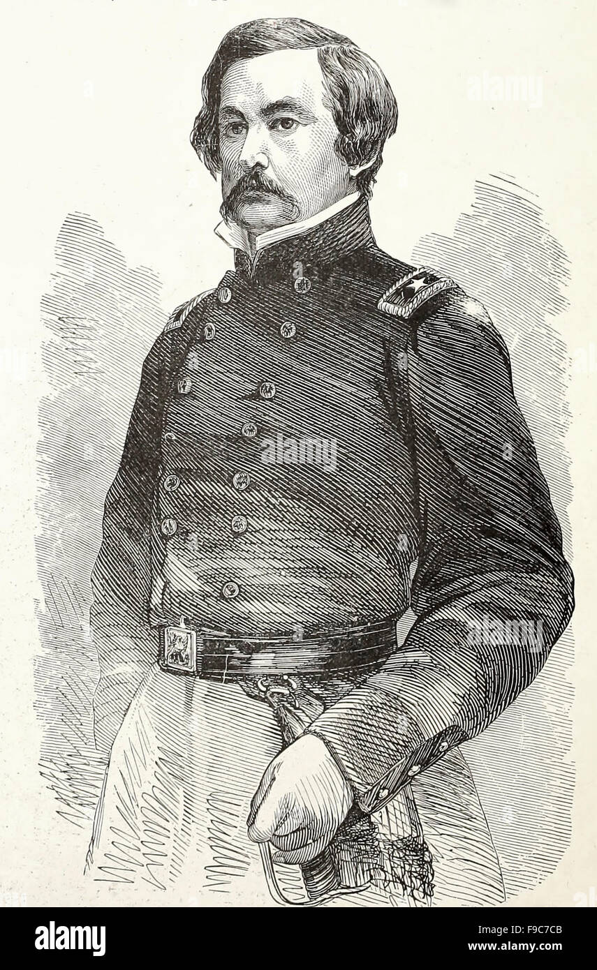 Allgemeine Willis A Gorman - ein amerikanischer Rechtsanwalt, Soldat, Politiker und General der Unionsarmee im amerikanischen Bürgerkrieg. Stockfoto