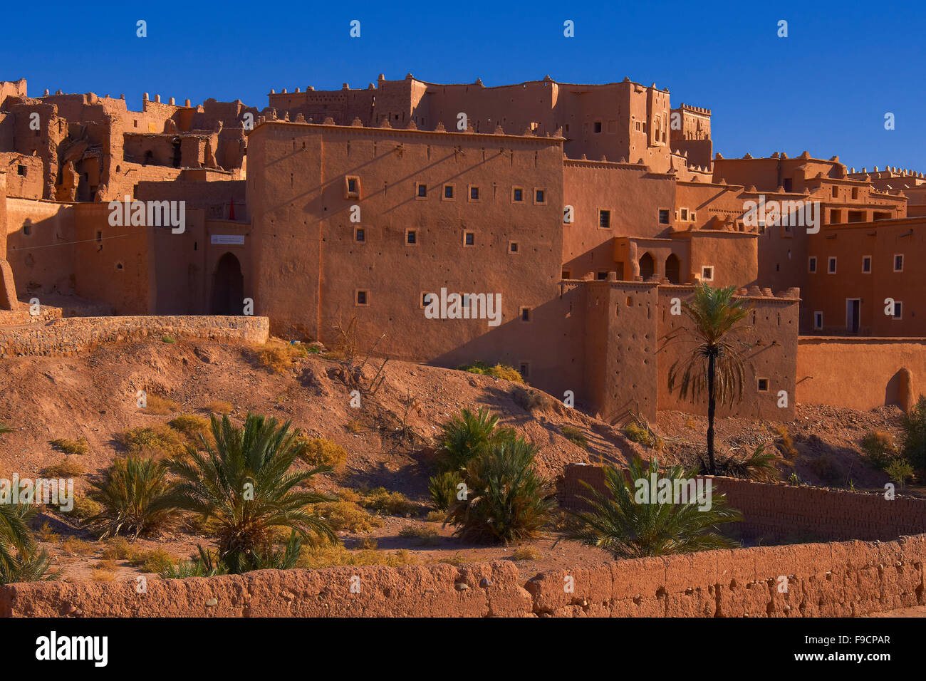 Taourirt Kasbah, gebaut von Pascha Glaoui, Ouarzazate, UNESCO-Weltkulturerbe, Provinz Ouarzazate, Marokko, Nordafrika, Stockfoto