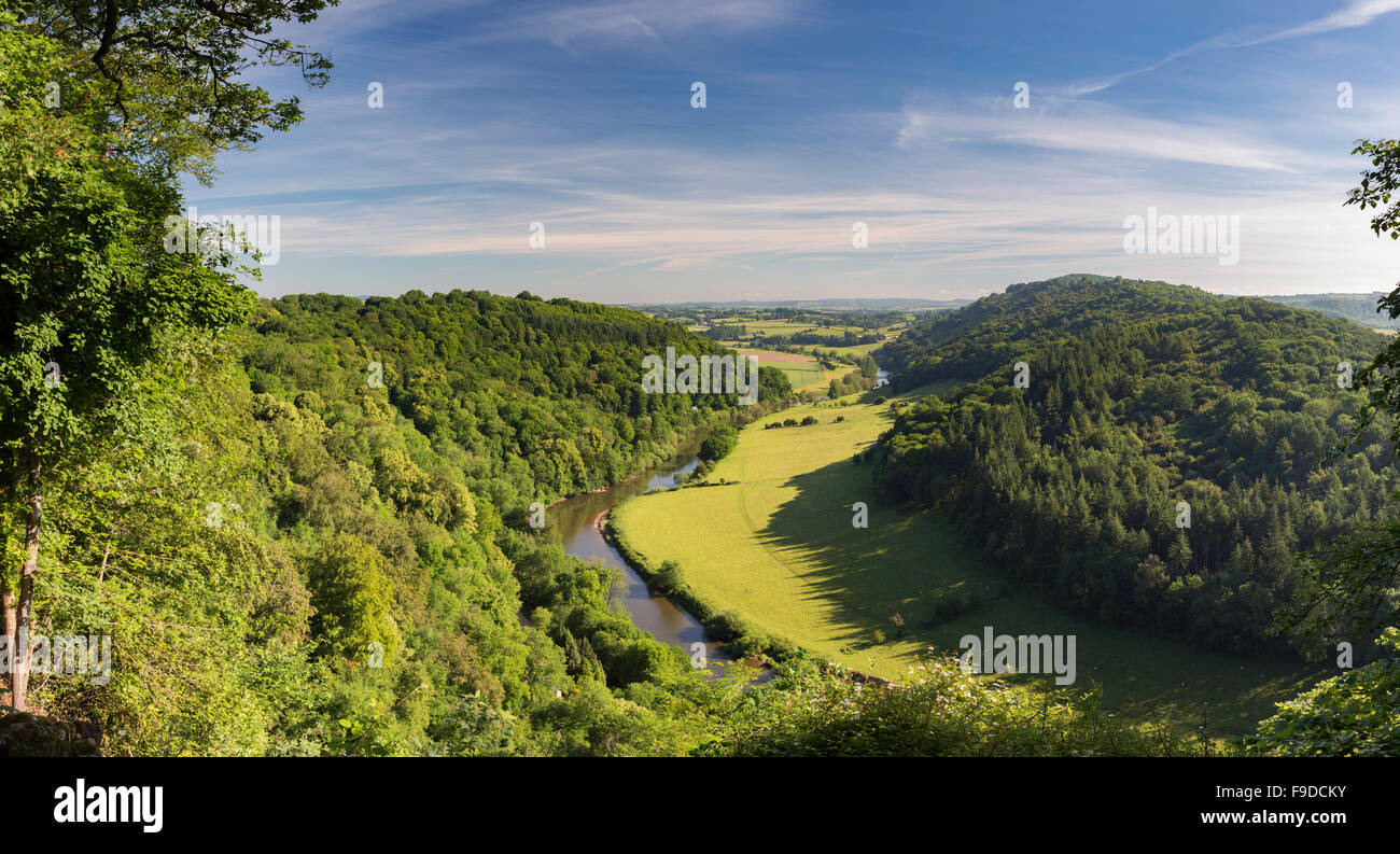 Das Wye Valley von Symonds Yat Rock, Herefordshire, England, UK Stockfoto