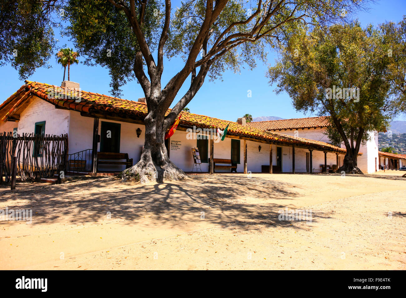 Das Presidio State Historic Park in Perdido Street in der Innenstadt von Santa Barbara, CA Stockfoto