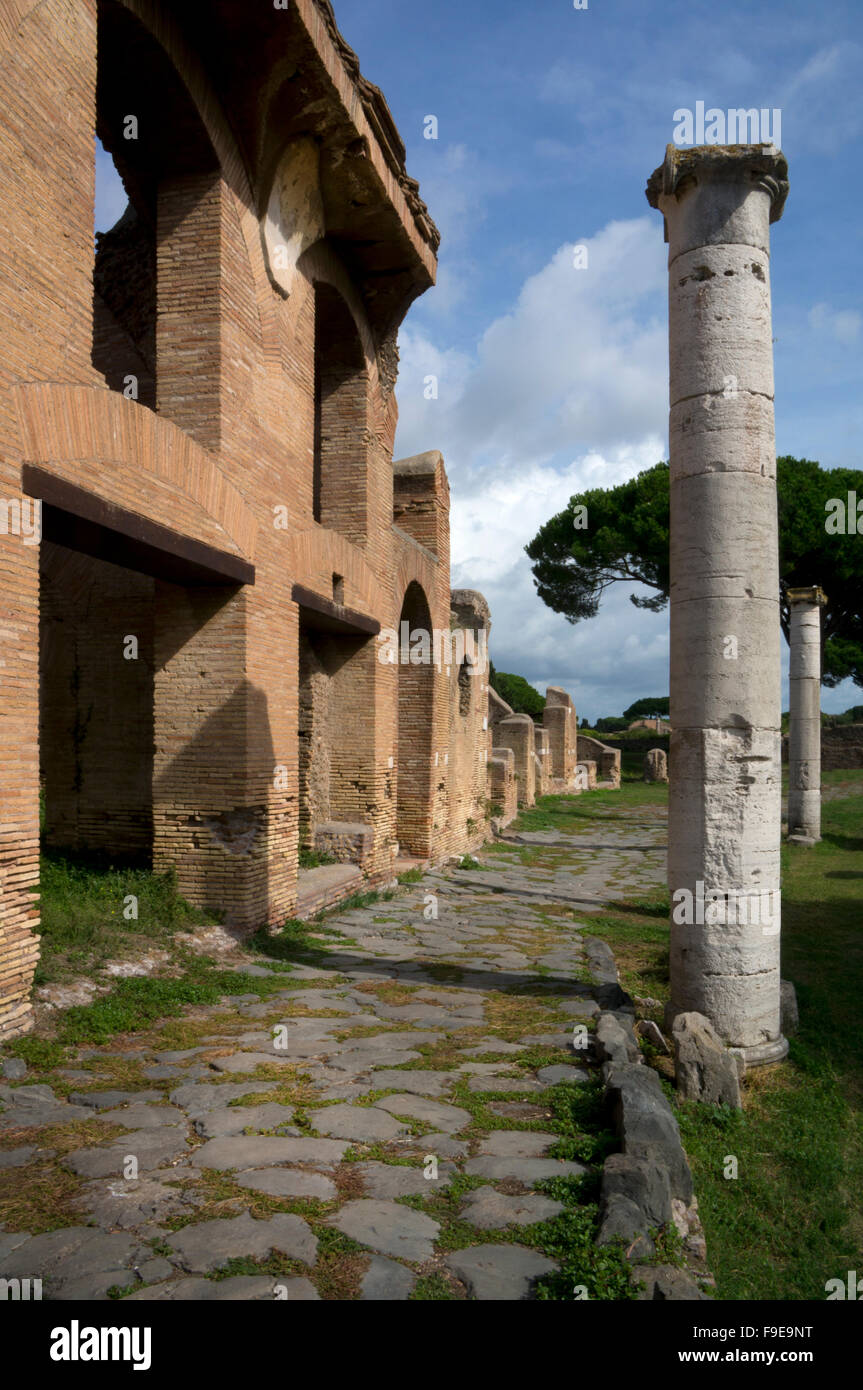 Alten römischen Hafen von Ostia, in der Nähe von Rom, Italien, Europa Stockfoto