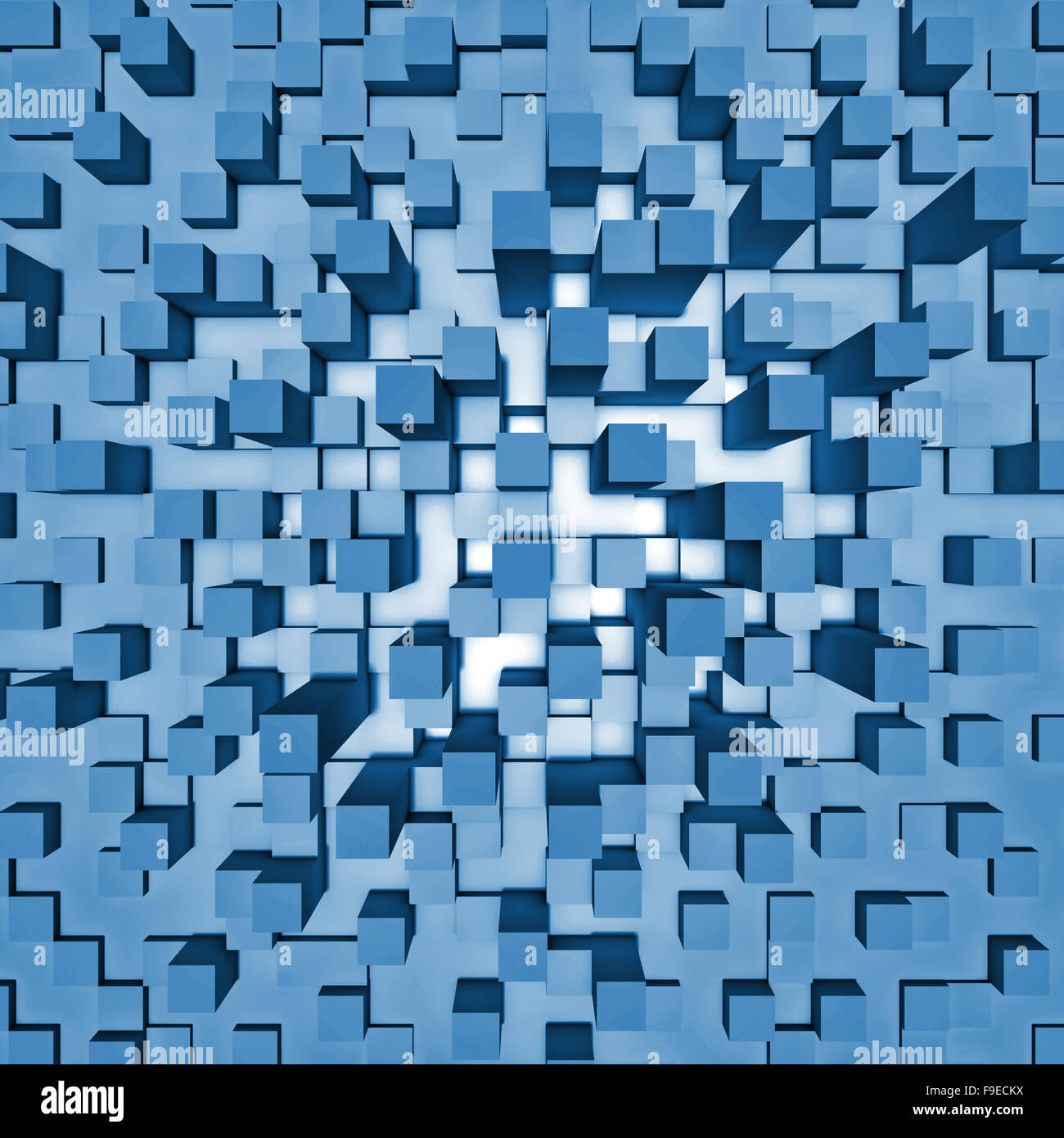 3D-Bild eines geometrischen Hintergrund Würfel Stockfoto