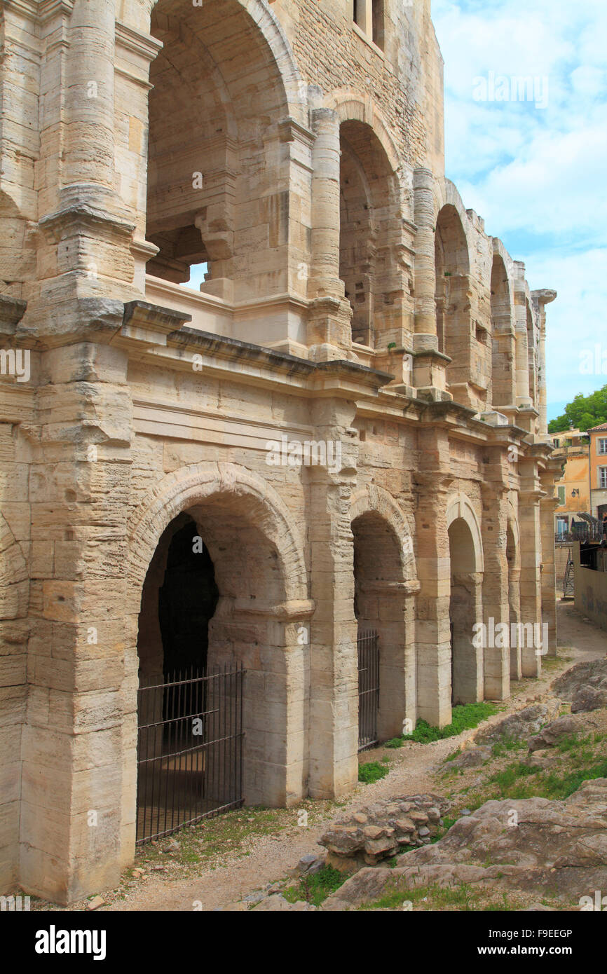 Frankreich Provence Arles Les Arènes römische Amphitheater Stockfoto