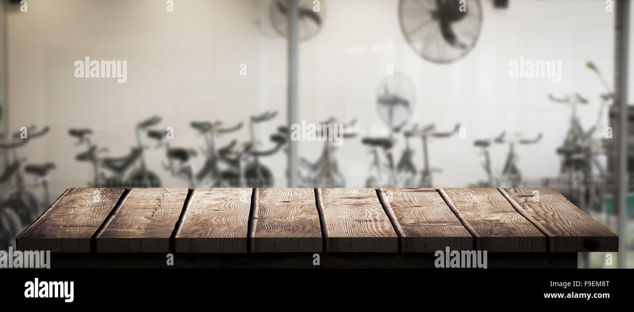 Zusammengesetztes Bild der Holzboden Stockfoto