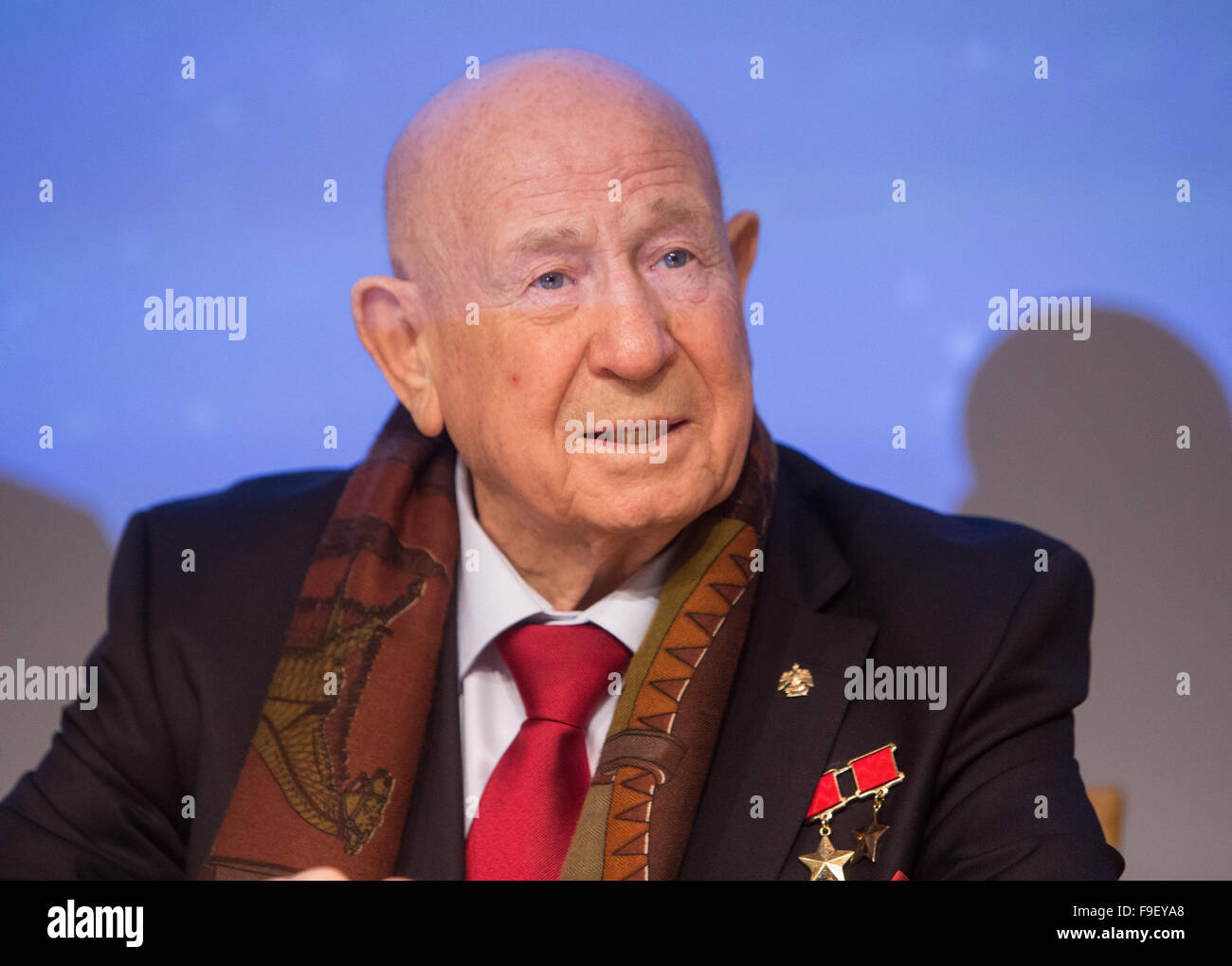 Alexei Leonov, der erste Mensch im Weltraum, besucht die Ankündigung von Stephen Hawking Medaille für Wissenschaftskommunikation Stockfoto