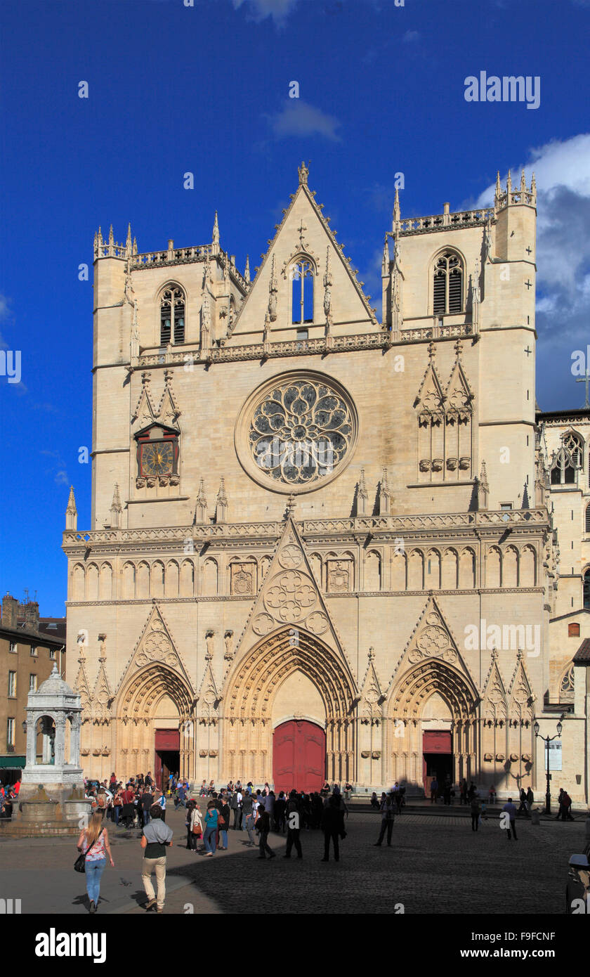 Frankreich-Rhône-Alpes-Lyon St-Jean-Kathedrale Stockfoto